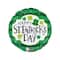 18" St. Patrick's Day Stripes MAX Float Round Foil Balloon